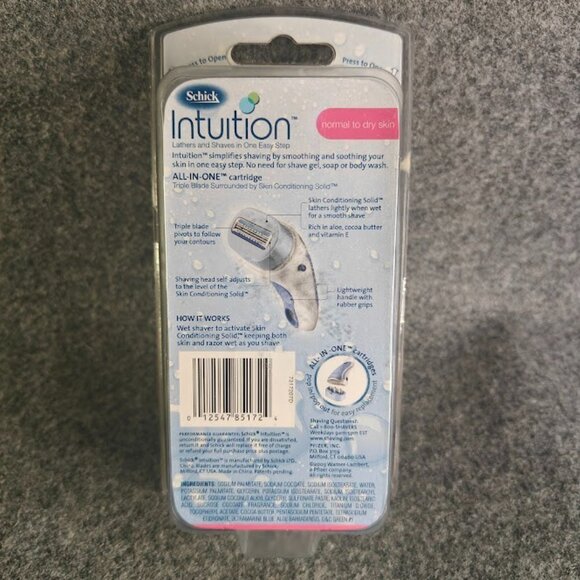 Schick Intuition All in One Normal to Dry Skin Razor w 1 Cartridge RARE VINTAGE - Picture 3 of 5